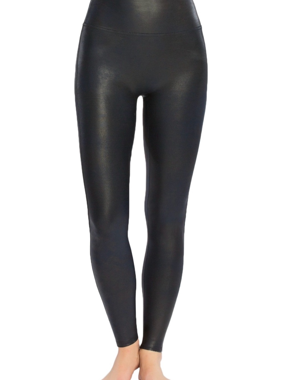 SPANX Faux Leather Leggings Black Style 2437 Size Medium